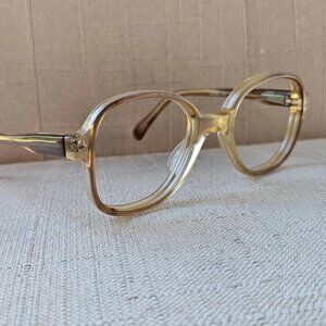 Vintage Swank Youth Kid Eyeglasses Frame MARCI Tan Tone Glasses Eye Wear France